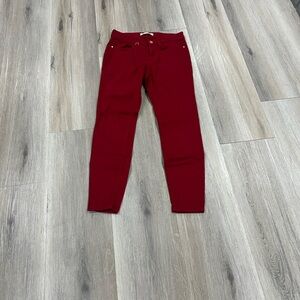 Zara Women's Bold Red Skinny Jeans